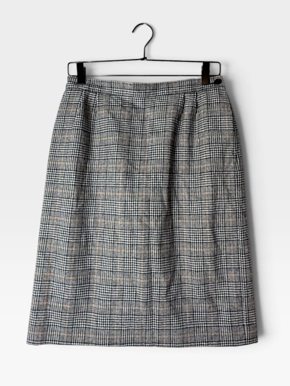Pendleton Vintage Plaid Wool Skirt Women's Size 12 Grey Striped (V)